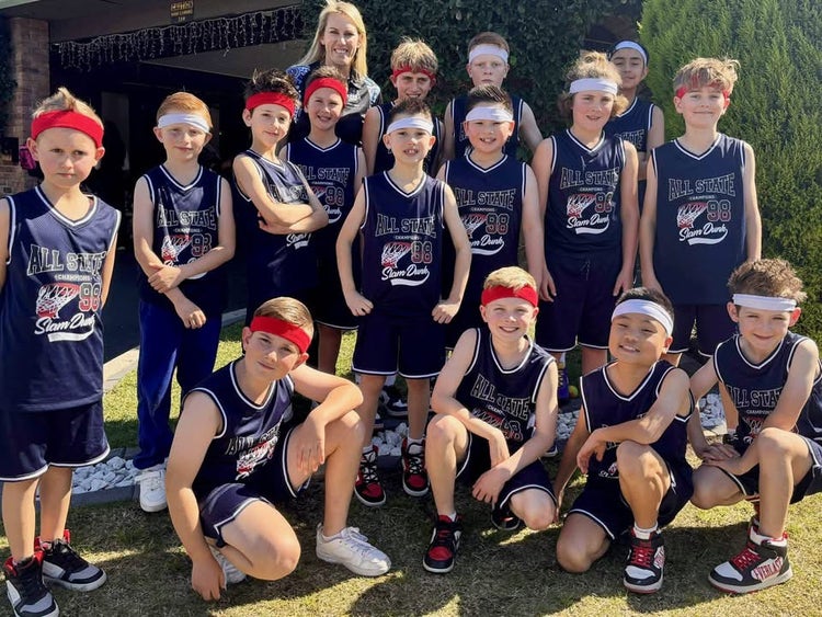 Boys hip hop crew, ready for a performance