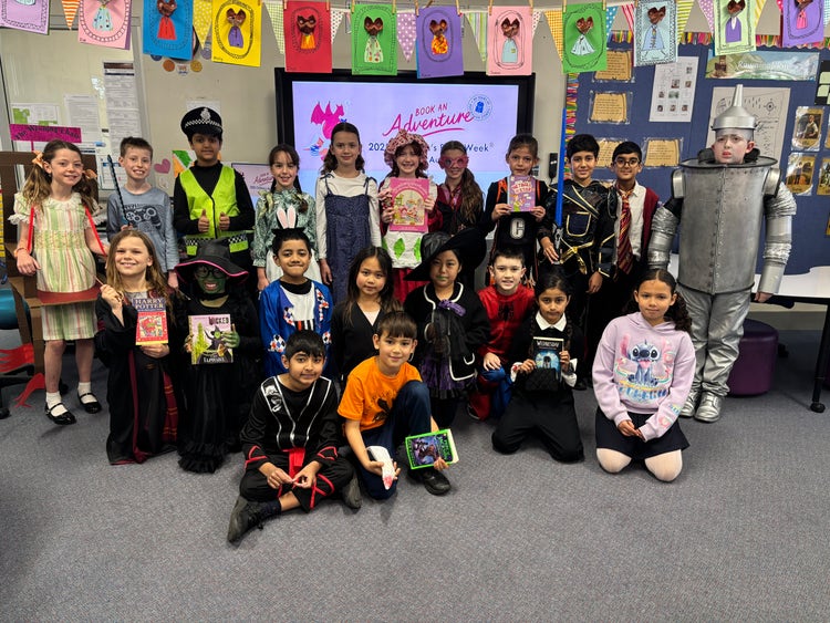 Children dressed up for book week
